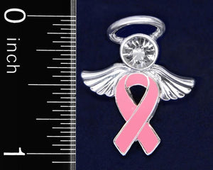 Breast Cancer Awareness Angel Pink Ribbon Pin Counter Display (12 Cards) - Fundraising For A Cause