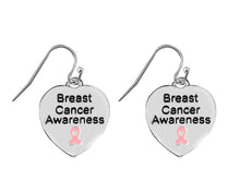 Load image into Gallery viewer, Breast Cancer Awareness Heart Earrings - Fundraising For A Cause