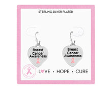 Load image into Gallery viewer, Breast Cancer Awareness Heart Earrings on Jewelry Cards (12 Cards) - Fundraising For A Cause