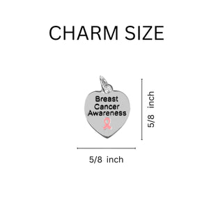 Breast Cancer Awareness Heart Earrings on Jewelry Cards (Cards) - Fundraising For A Cause