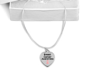 Breast Cancer Awareness Heart Necklaces - Fundraising For A Cause
