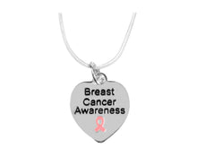 Load image into Gallery viewer, Breast Cancer Awareness Heart Necklaces - Fundraising For A Cause