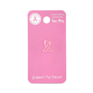 Breast Cancer Awareness Pink Ribbon Lapel Pin Counter Display (12 Cards) - Fundraising For A Cause
