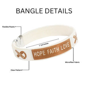 Brown Ribbon Bangle Bracelets - Fundraising For A Cause