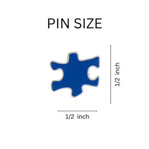 Bulk Blue Autism Awareness Puzzle Piece Pins - Fundraising For A Cause