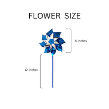 Load image into Gallery viewer, Bulk Large 6 Inch Blue Pinwheels for Child Abuse Prevention - Fundraising For A Cause