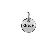 Load image into Gallery viewer, Silver Grace Circle Charms - Fundraising For A Cause