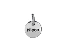 Load image into Gallery viewer, Silver Niece Circle Charms - Fundraising For A Cause