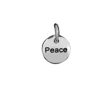 Load image into Gallery viewer, Silver Peace Circle Charms - Fundraising For A Cause