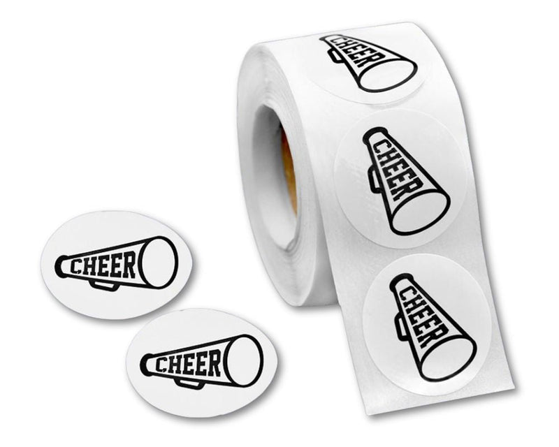 Cheerleading Megaphone Stickers (250 per Roll) - Fundraising For A Cause