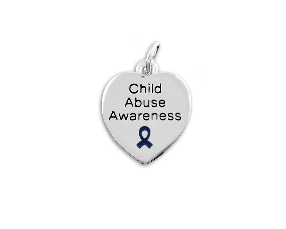 Child Abuse Awareness Heart Charms - Fundraising For A Cause