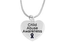 Load image into Gallery viewer, Child Abuse Awareness Heart Necklaces - Fundraising For A Cause