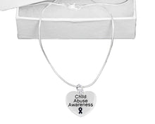 Load image into Gallery viewer, Child Abuse Awareness Heart Necklaces - Fundraising For A Cause