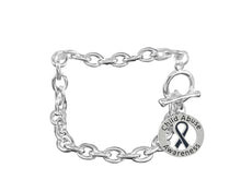 Load image into Gallery viewer, Child Abuse Awareness Round Charm Chunky Link Style Bracelets - Fundraising For A Cause