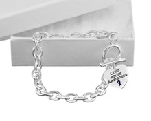 Load image into Gallery viewer, Child Abuse Heart Charm Chunky Link Style Bracelets - Fundraising For A Cause