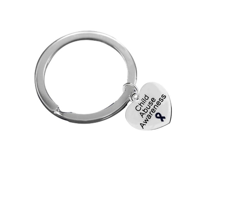 Child Abuse Heart Charm Split Style Key Chains - Fundraising For A Cause