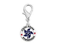 Load image into Gallery viewer, Child Abuse Prevention Pinwheel Hanging Charms - Fundraising For A Cause