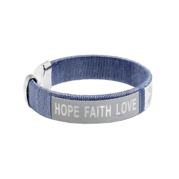 Child Hope Gray Ribbon Bangle Bracelet - Fundraising For A Cause