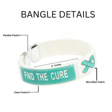 Load image into Gallery viewer, Child Size Teal Ribbon Cure Bangle Bracelets - Fundraising For A Cause
