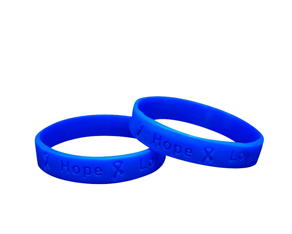 Child Sized Colon Cancer Awareness Silicone Bracelet Wristbands - Fundraising For A Cause