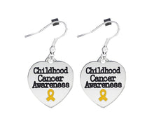 Load image into Gallery viewer, Childhood Cancer Awareness Heart Earrings - Fundraising For A Cause