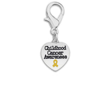 Load image into Gallery viewer, Childhood Cancer Awareness Heart Hanging Charms - Fundraising For A Cause