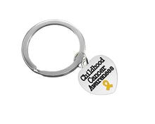 Load image into Gallery viewer, Childhood Cancer Heart Charm Split Style Key Chains - Fundraising For A Cause