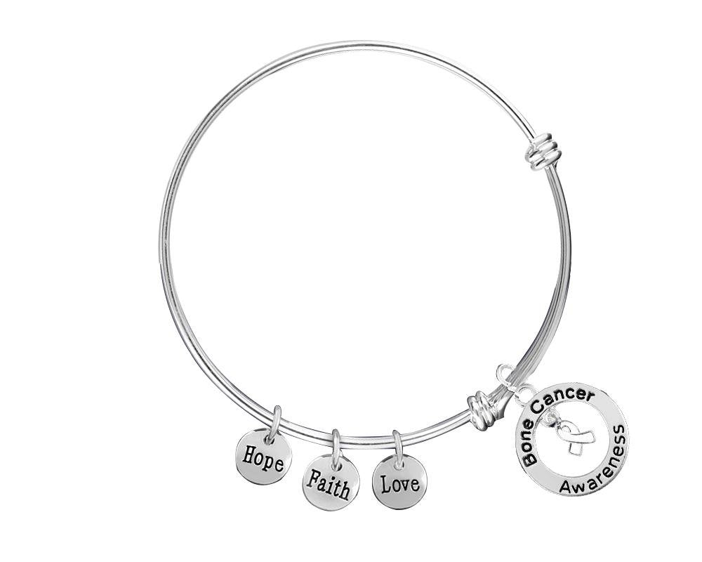 Circle Bone Cancer Awareness Retractable Bracelet - Fundraising For A Cause
