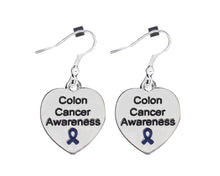 Load image into Gallery viewer, Colon Cancer Awareness Heart Earrings - Fundraising For A Cause
