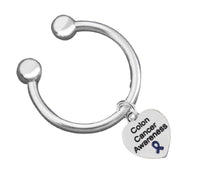 Load image into Gallery viewer, Colon Cancer Awareness Heart Key Chains - Fundraising For A Cause