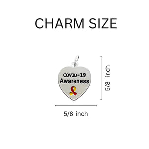 Coronavirus (COVID-19) Awareness Heart Hanging Charms - Fundraising For A Cause