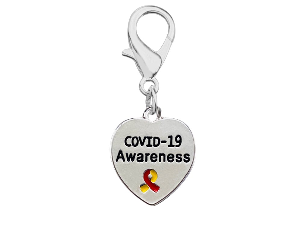 Coronavirus (COVID-19) Awareness Heart Hanging Charms - Fundraising For A Cause