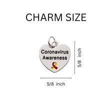 Load image into Gallery viewer, Coronavirus (COVID-19) Awareness Heart Partial Beaded Bracelet - Fundraising For A Cause
