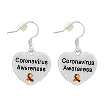 Load image into Gallery viewer, Coronavirus (COVID-19) Ribbon Heart Earrings - Fundraising For A Cause
