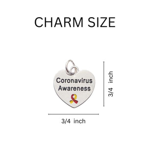Coronavirus Disease (COVID-19) Awareness Heart Charms - Fundraising For A Cause