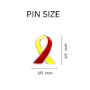 Pink Ribbon Awareness Lapel Pin - Sterling Silver Trim, Tac Backing, 1" X 0.75", In Bag (Retail)