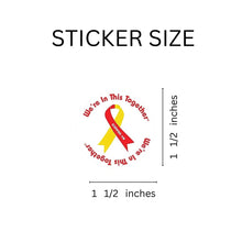 Load image into Gallery viewer, Coronavirus Disease (COVID-19) We&#39;re In This Together Stickers (250 per Roll) - Fundraising For A Cause