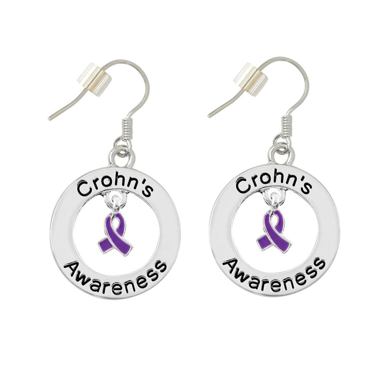 Crohn's Disease Awareness Hanging Earrings - Fundraising For A Cause