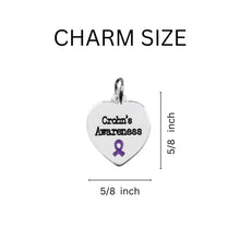 Load image into Gallery viewer, Crohn&#39;s Disease Awareness Heart Earrings - Fundraising For A Cause