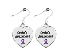 Load image into Gallery viewer, Crohn&#39;s Disease Awareness Heart Earrings - Fundraising For A Cause