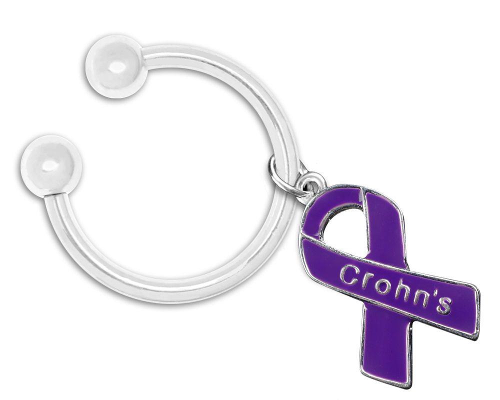 Crohn's Disease Awareness Ribbon Keychains - Fundraising For A Cause