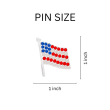 Load image into Gallery viewer, Crystal American Flag Pins - Fundraising For A Cause