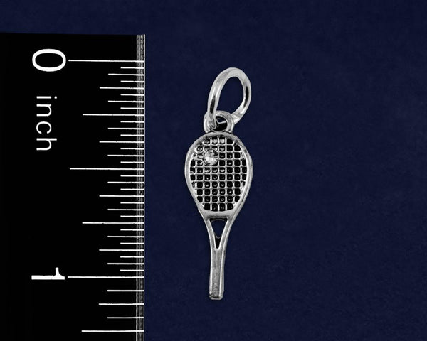 Crystal Tennis Racket Hanging Charm - Fundraising For A Cause