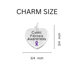 Cystic Fibrosis Awareness Heart Charms - Fundraising For A Cause