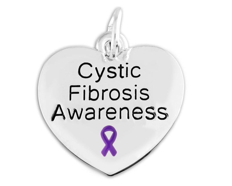 Cystic Fibrosis Awareness Heart Charms - Fundraising For A Cause