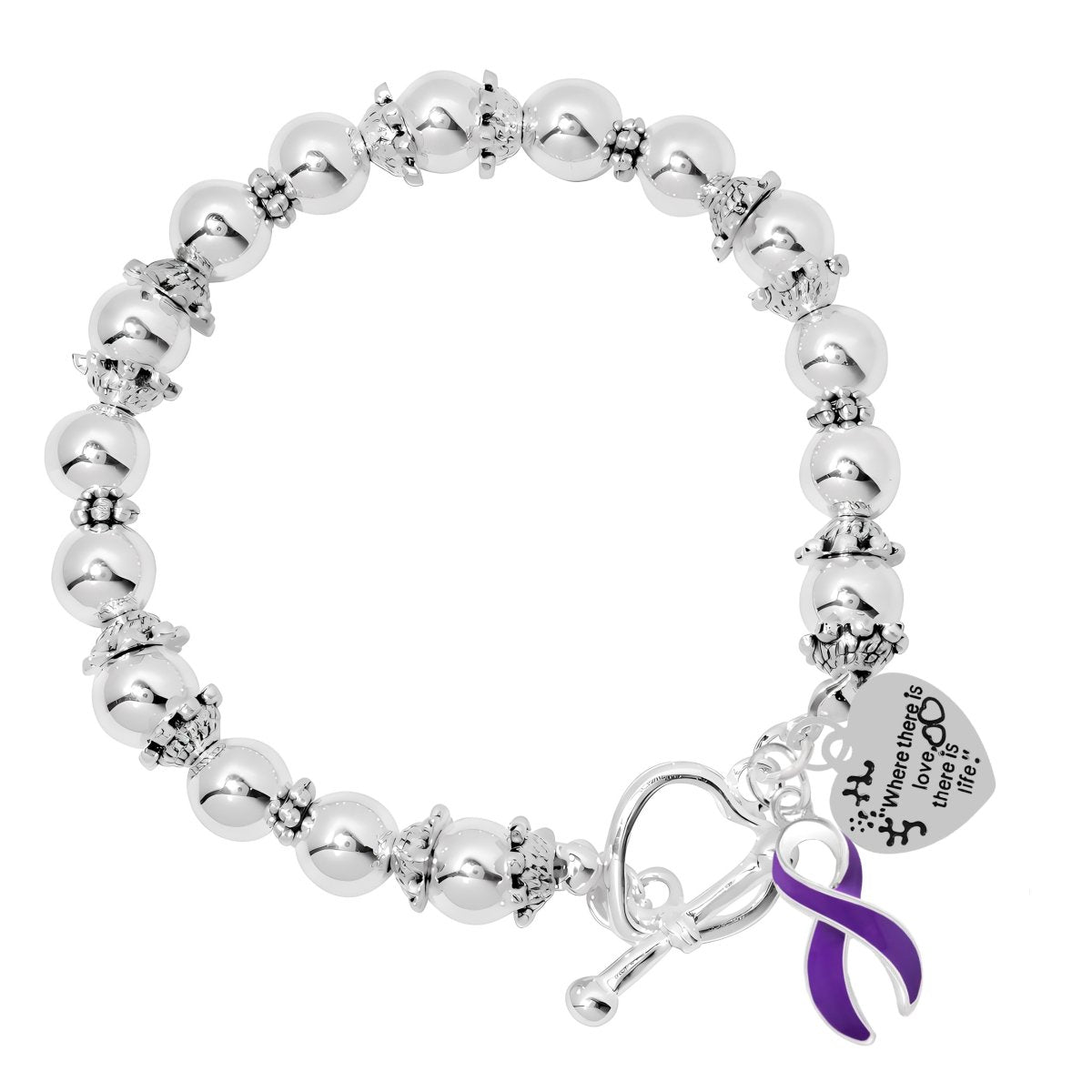Cystic Fibrosis Ribbon Charm Bracelets - Fundraising For A Cause
