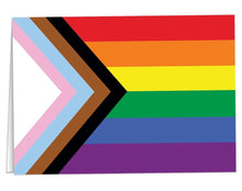 Load image into Gallery viewer, Daniel Quasar Pride Flag Note Card Packs - Fundraising For A Cause