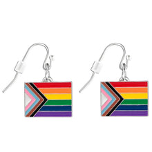 Load image into Gallery viewer, Daniel Quasar Progress Pride Flag Hanging Earrings - Fundraising For A Cause