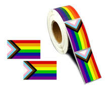 Load image into Gallery viewer, Daniel Quasar &quot;Progress Pride&quot; Flag Stickers (500 Stickers) - Fundraising For A Cause