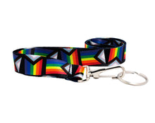 Load image into Gallery viewer, Daniel Quasar&#39;s &quot;Progress Pride&quot; Stripe Lanyards - Fundraising For A Cause